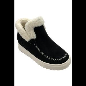 Yellow Box Women's Moritz Shearling Wedge Boot Black - Medium